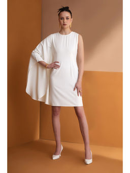 VANTEN - White Anna Solid Dress
