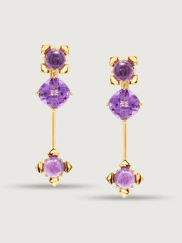 Mia by Tanishq - Mystic Mirage 14KT Amethyst Drop Earrings