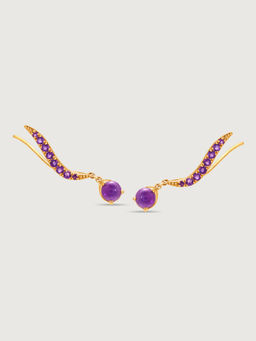 Mia by Tanishq - Lavender Libation Luxe 14KT Amethyst Drop Earrings