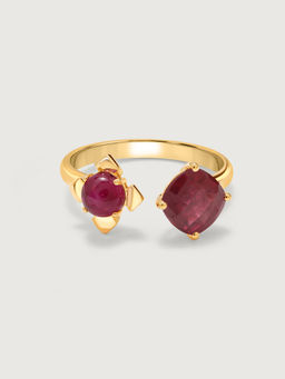 Mia by Tanishq - Crimson Clinks 14KT Ruby Finger Ring (14)