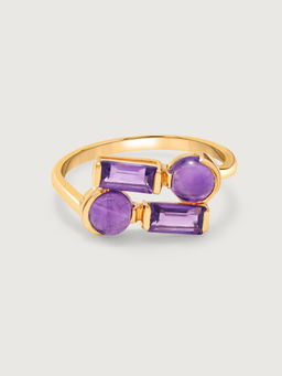 Mia by Tanishq - Bombshell 14KT Amethyst Finger Ring (14)