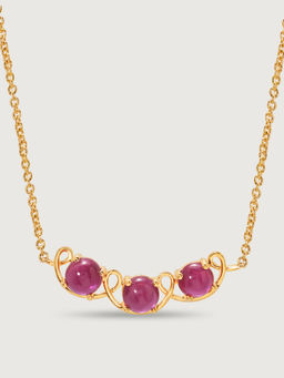 Mia by Tanishq - Ruby Royale Radiance 14KT Necklace (16.5)