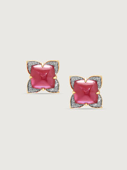 Mia by Tanishq - Scarlet Blooms Ruby & Diamond 14KT Stud Earrings