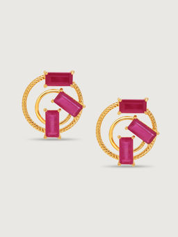 Mia by Tanishq - Twilight Tipples 14KT Ruby Stud Earrings
