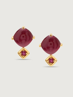 Mia by Tanishq - Couture Sparklers 14KT Ruby Stud Earrings