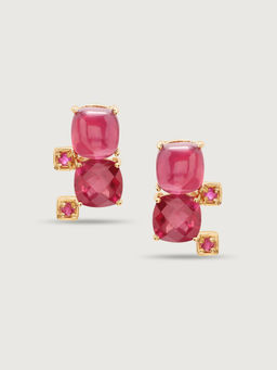 Mia by Tanishq - Razzle Dazzle 14KT Ruby Stud Earrings