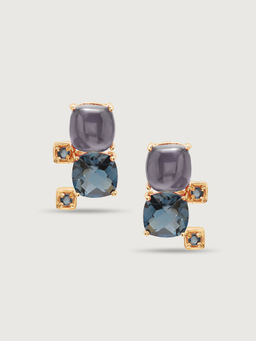 Mia by Tanishq - Serenade Sparkles 14KT London Blue Topaz Stud Earrings