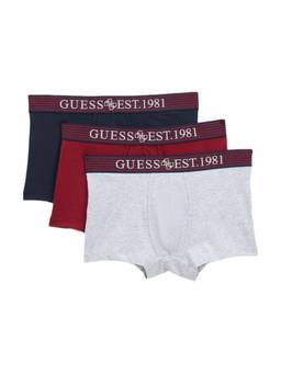Guess - Red Cotton Solid Men Trunk (Pack of 3)