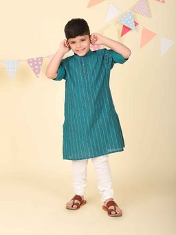 Fabindia - Teal Printed Kurta