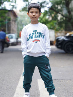 Napchief - Grey & Green Globetrotters Ootd Co-Ord (Set of 2)