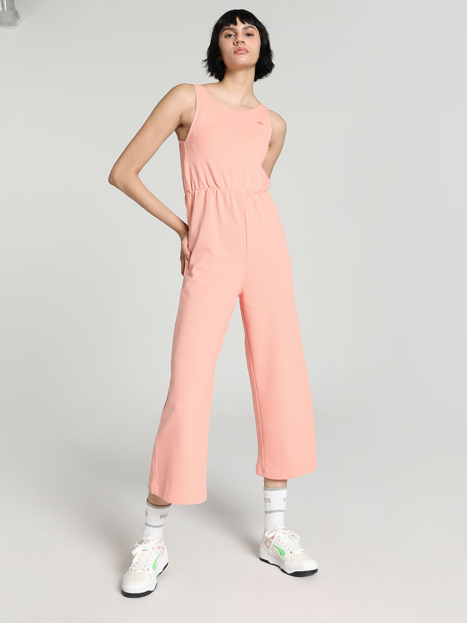 puma Essentials Womens Pink Overall Jumpsuits-picture-19