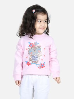 BownBee - Girls Full Sleeve Sweatshirt - Pink