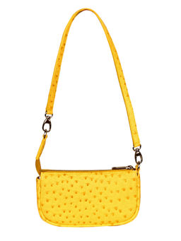 The House Of Ganges - Baby Sling Vegan Leather Handbag Yellow