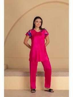 Private Lives - Fuchsia Satin Nightsuit