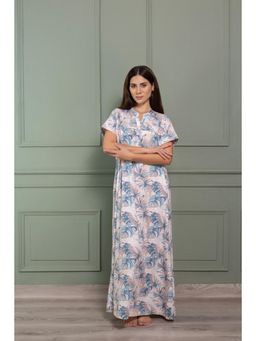 Private Lives - Printed Hosiery Nightdress Blue