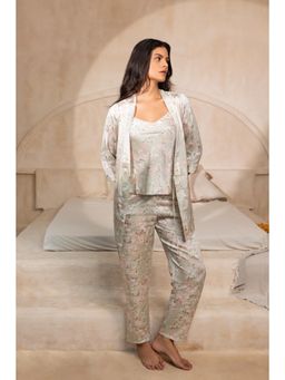 Private Lives - Mint Blossom Dream Nightsuit with Robe