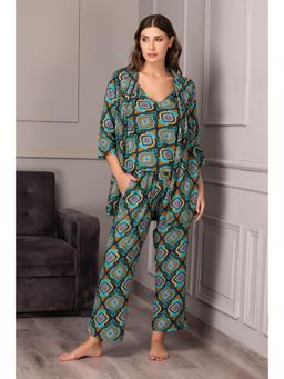 Private Lives - Rayon Nightsuit with Short Robe