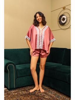 Private Lives - Lace Trim Kaftan with Shorts