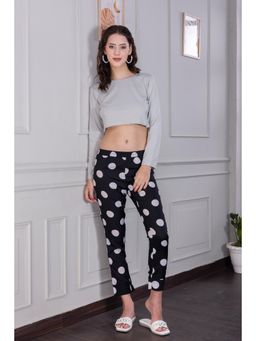 Private Lives - Crop Top and Polka Dots Pyjama Grey