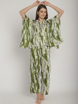 Blissence - Green Tie and Dye Nightsuit