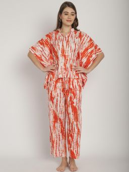 Blissence - Orange Tie and Dye Nightsuit
