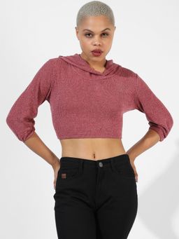 PINACOLADA - Women Pink Textured Regular Fit Top