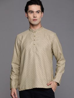 Manyavar - Beige Full Sleeves Short Kurta