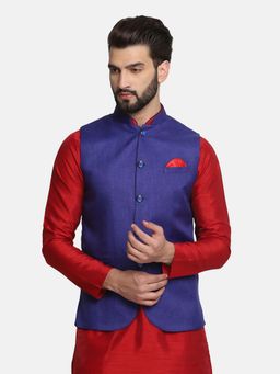 TAHVO - Men Purple Nehru Jacket