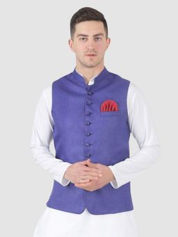 TAHVO - Men Purple Nehru Jacket