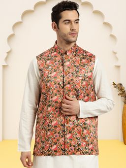 Jompers - Silk Blend Ethnic Wear Mustard Nehru Jacket