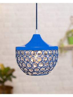 Homesake - 6" Blue Crystal Hanging Goblet Light