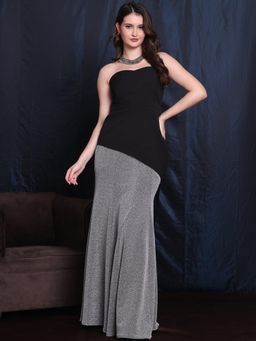 Exude - Grey and Black Dazzle Top and Glitter Skirt