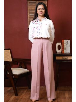 Exude - Pink and White Bloom Floral Printed Shirt and Pant