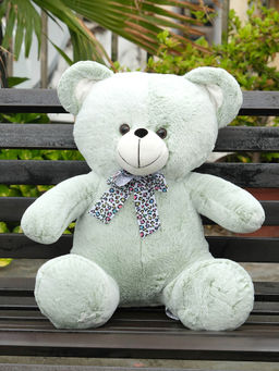 DukieKooky - Grey Buzzy Teddy Bear Plush Toy - Green (2-6 Years)