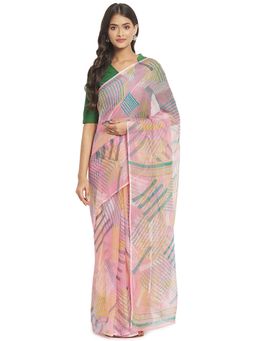 Fabindia - Cotton Silk Hand Block Print Sari without Blouse