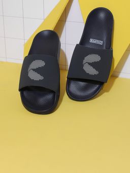 Chupps - Men Dot Fusion Flexible Comfort Sliders - Navy & Navy