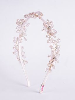 Choko - Sparkling Blossoms Crystal Floral Hairband for Girls Pink Clear