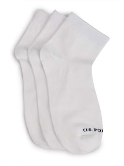 U.S. POLO ASSN. - Boys White High-Ankle Length Socks (Pack Of 3)
