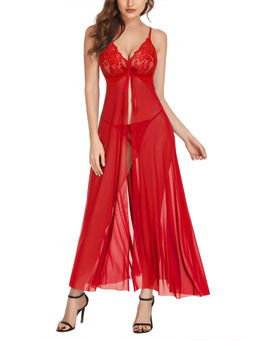 XIVIR - Red Women's Sexy Chemise Babydoll with Panty