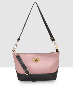 ESBEDA - Womens Peach Lightweight Dual Handle Sling Bag with Detachable Strap (S)