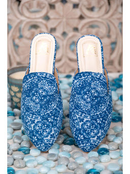 House of Vian - Indiglow Printed Mule Flats