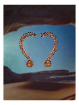 Suhani Pittie - Gold Plated Squiggly Earcuff with Engraved Coin