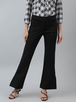 Latin Quarters - Women Solid Casual Black Pants