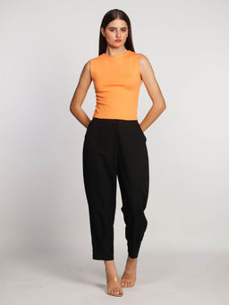 Zink London - Womens Orange Solid Tank Top