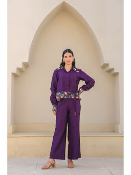 Label Niti Bothra - Purple Orchid Colourful Co-Ord (Set of 2)