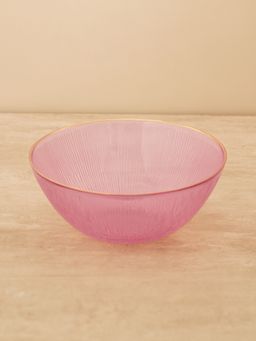 Pure Home + Living - Pink Radial Glass Serving Bowl