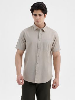 Crocodile - Premium Beige Comfort Fit And Stylish Solid Look Shirt