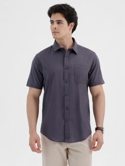 Crocodile - Premium Grey Comfort Fit And Stylish Solid Look Shirt
