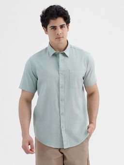 Crocodile - Premium Light Green Comfort Fit And Stylish Solid Look Shirt