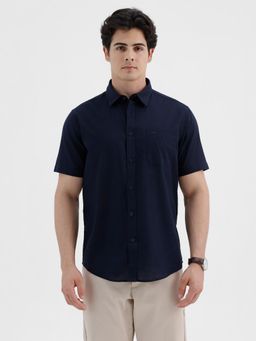 Crocodile - Premium Navy Comfort Fit And Stylish Solid Look Shirt